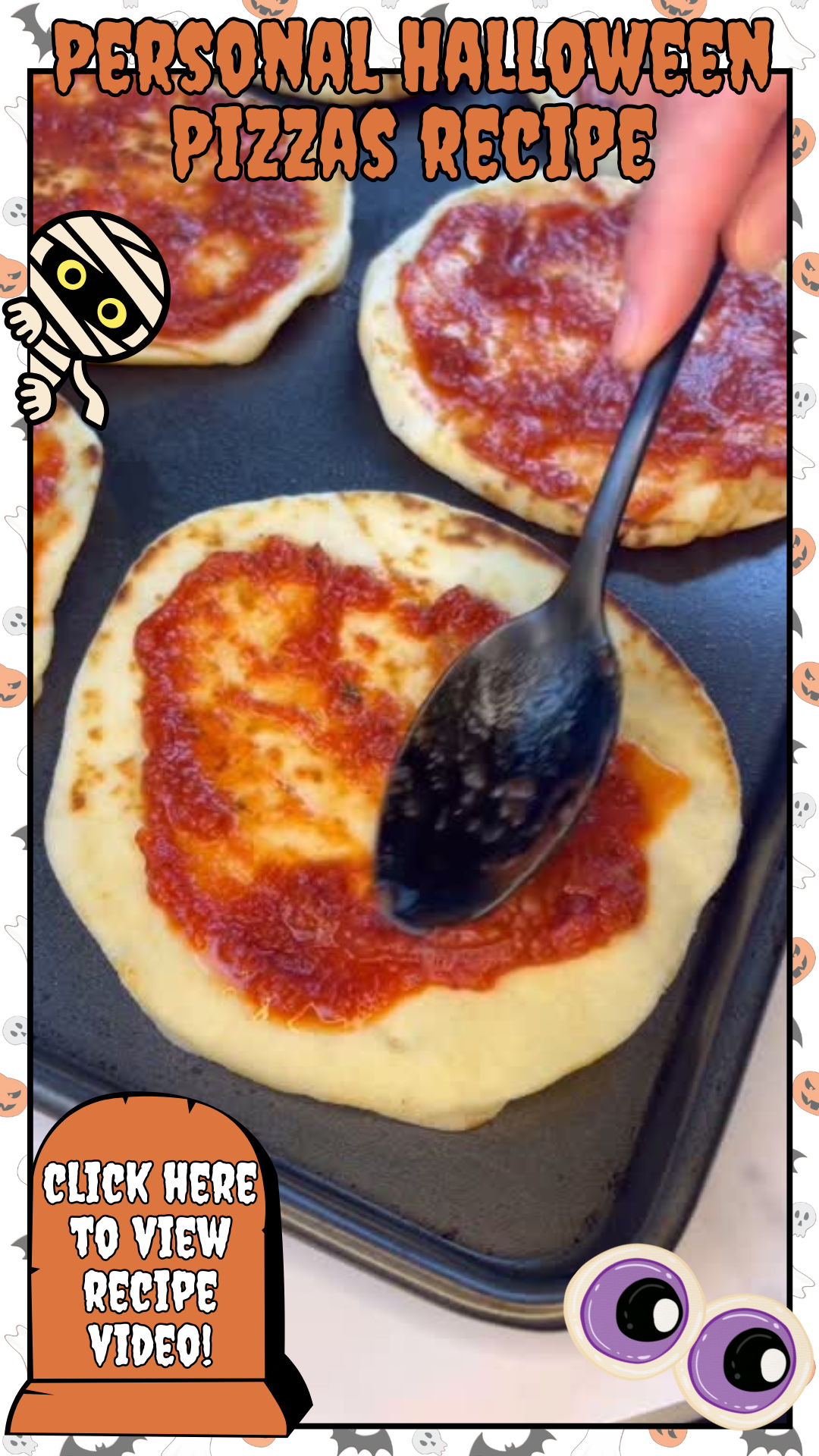 Halloween Personal Pizzas 